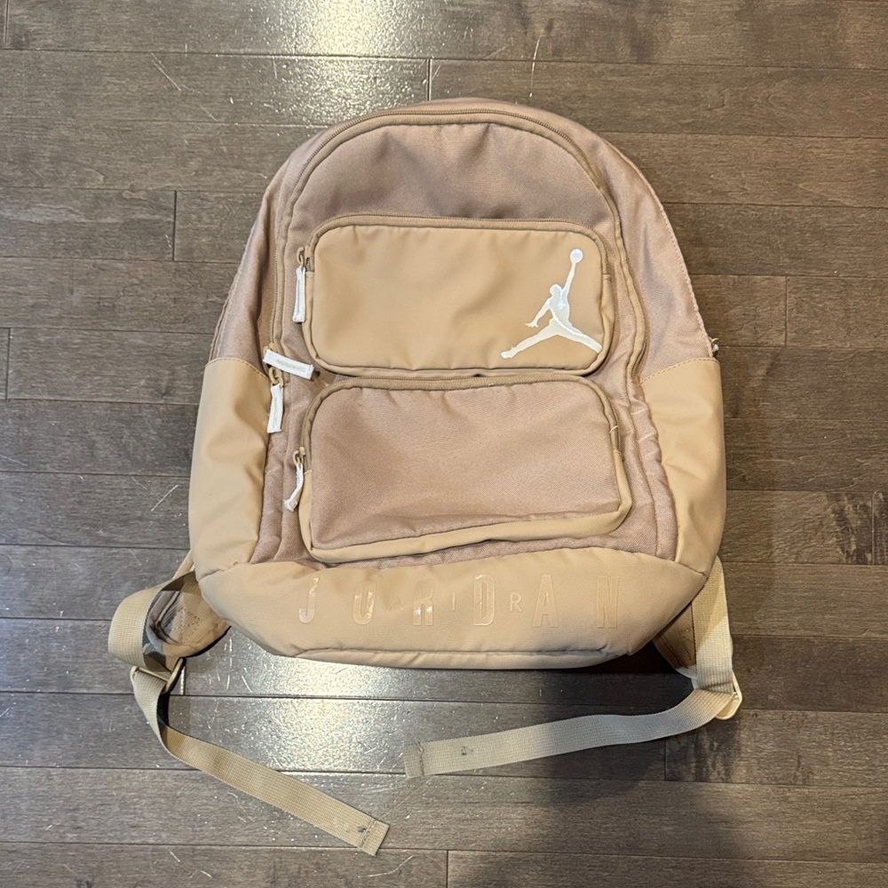 Jordan Beige and Tan Backpack